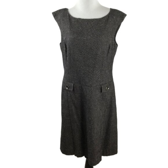 Ann Taylor Brown Tweed Dress 10 - Picture 1 of 8